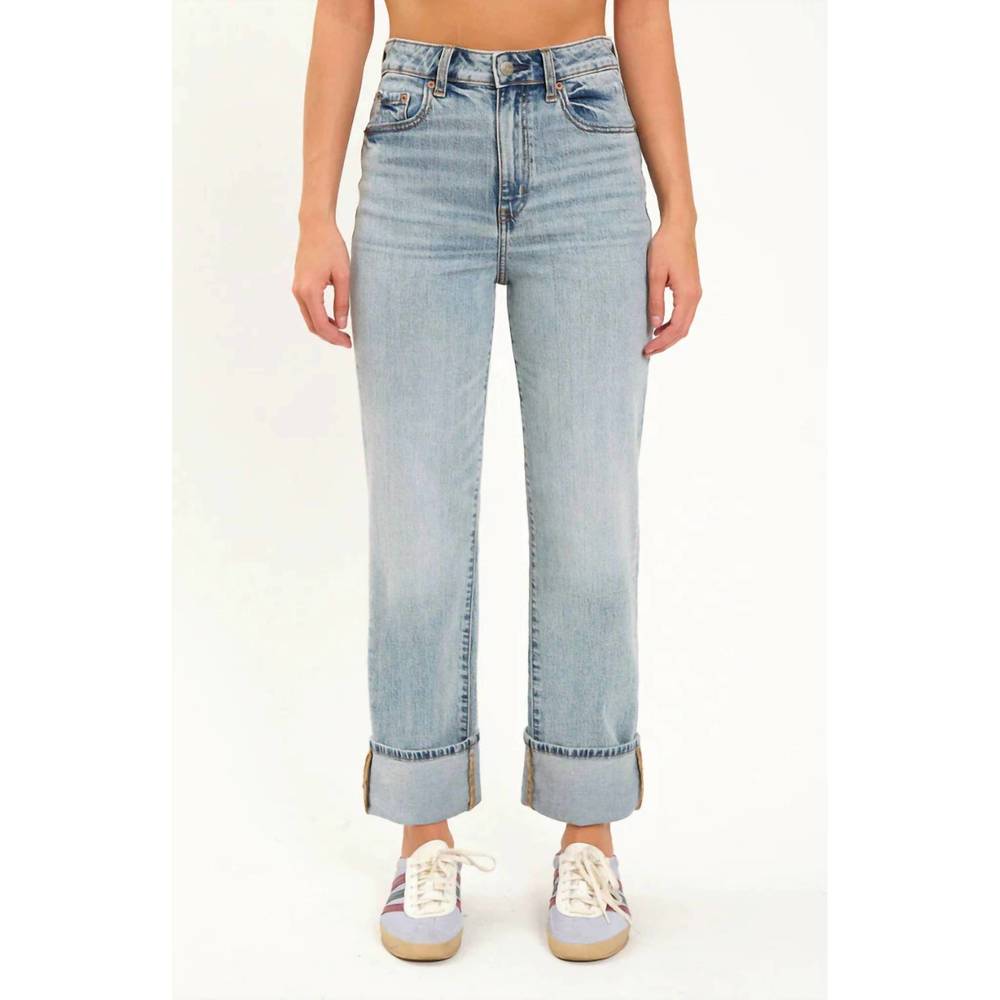 NEW DAZE sundaze high rise vintage straight jeans in girl code